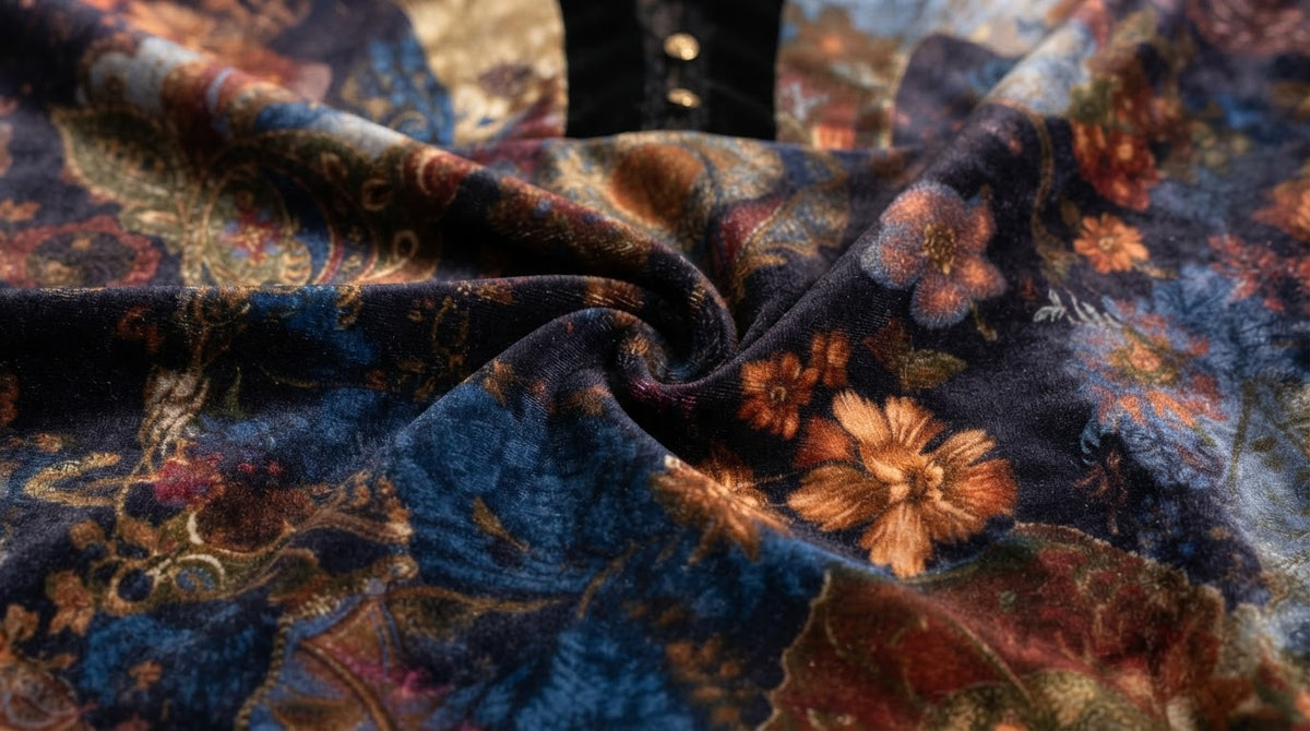 MARA-Vestido de terciopelo con encaje