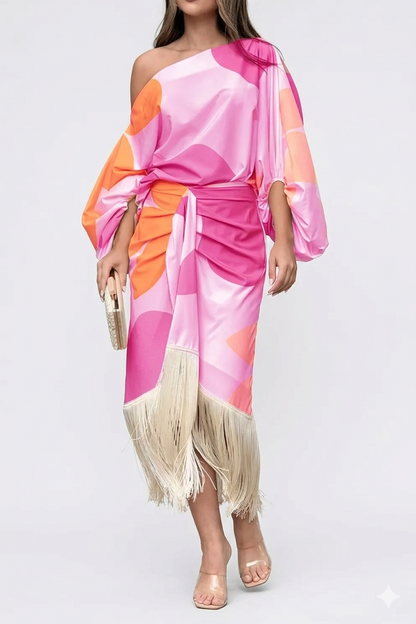 DANIELA-Conjunto dos piezas con flecos