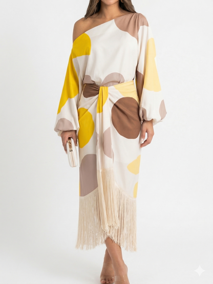 DANIELA-Conjunto dos piezas con flecos