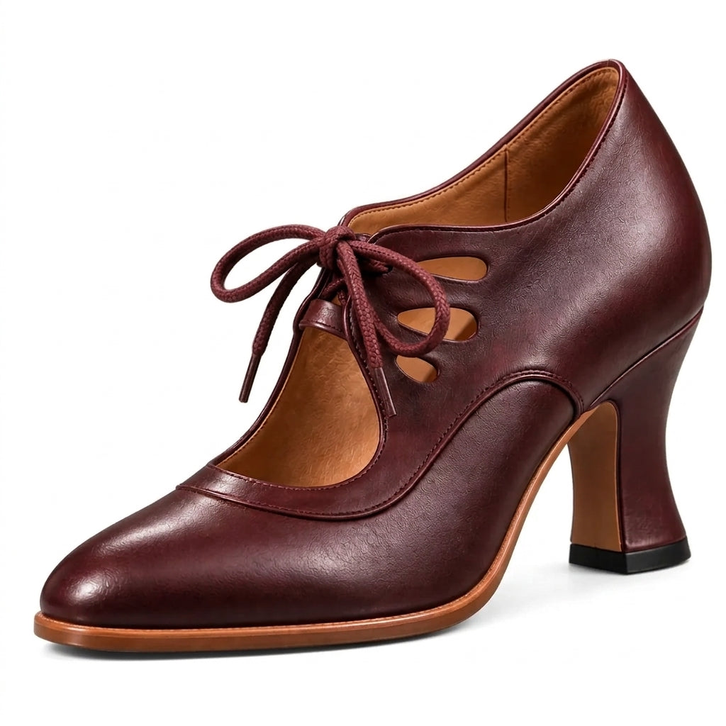 AUDREY- Tacones con cordones