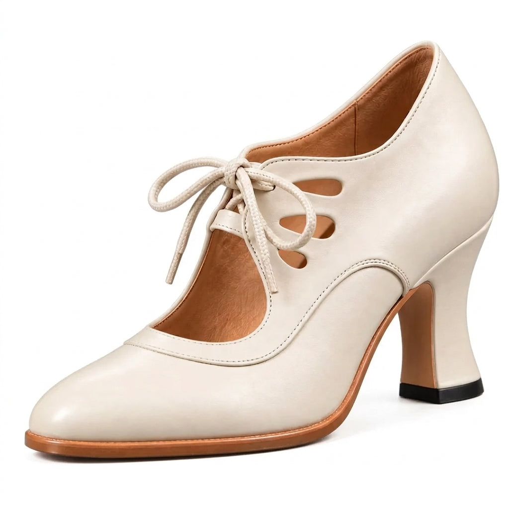 AUDREY- Tacones con cordones