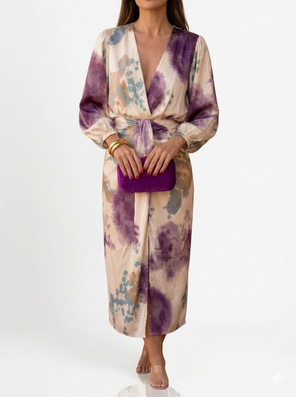 VALERIA-Vestido elegante con escote en V