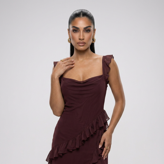 ALICIA- Vestido con Volantes y Encanto