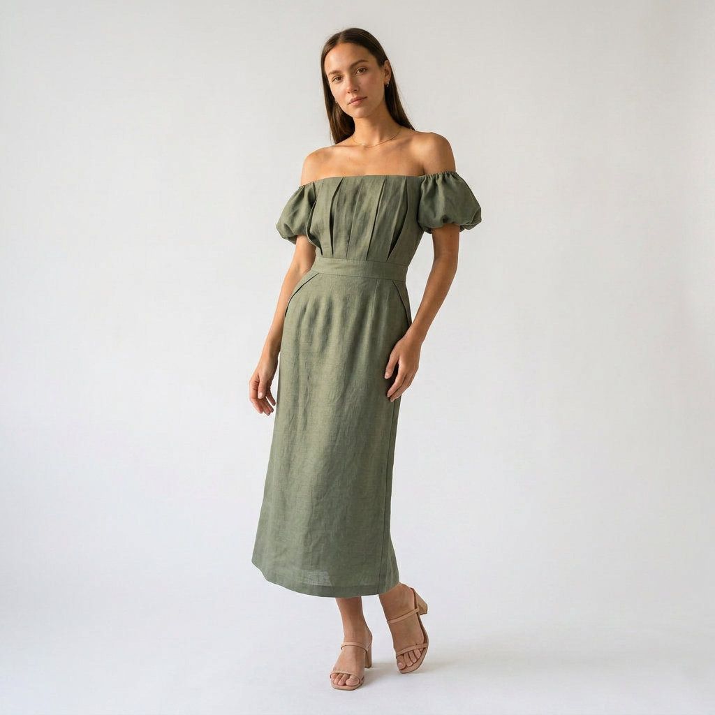 CARLA-Vestido elegante Midi