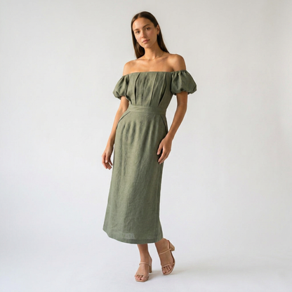 CARLA-Vestido elegante Midi