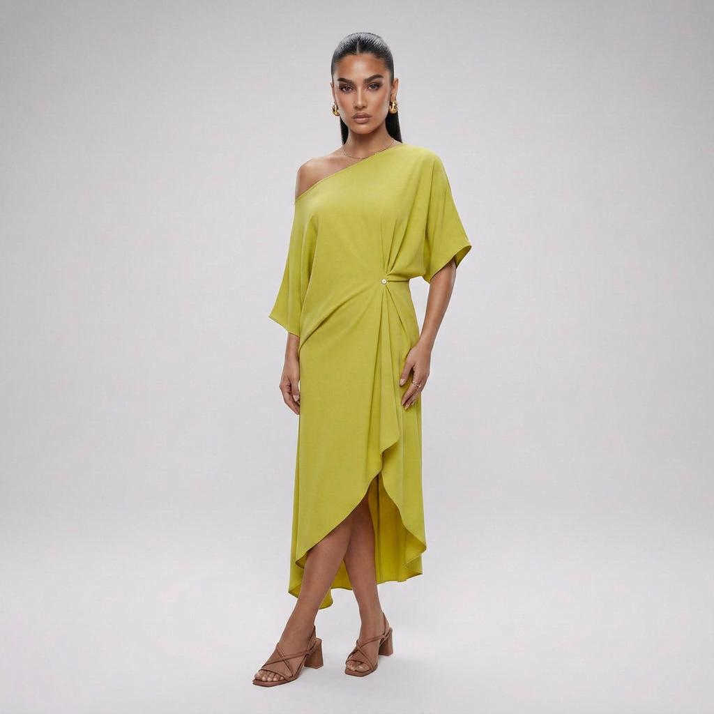 Camila- Vestido asimétrico elegante