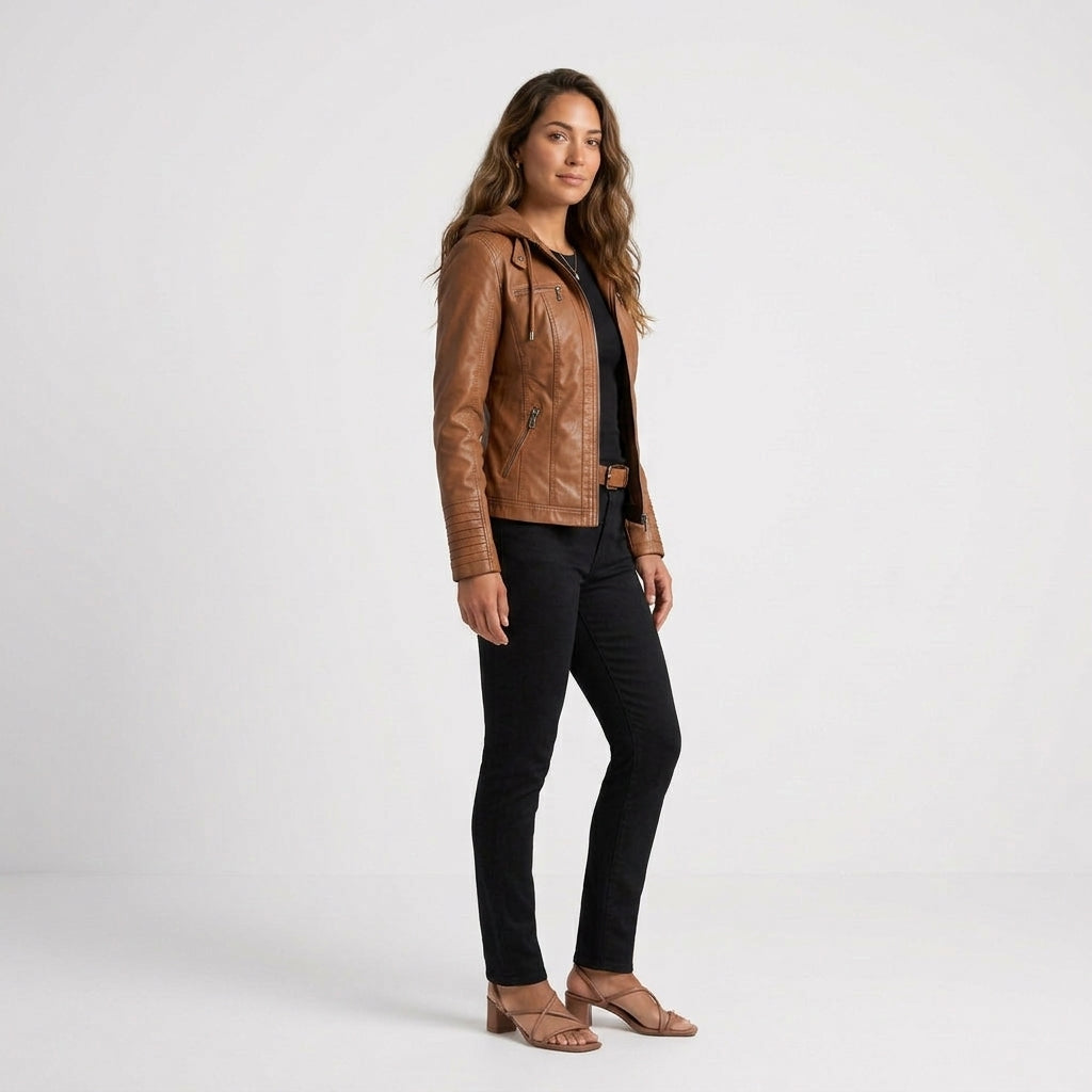 ASUNCIÓN- Chaqueta de Piel Resistente y Elegante