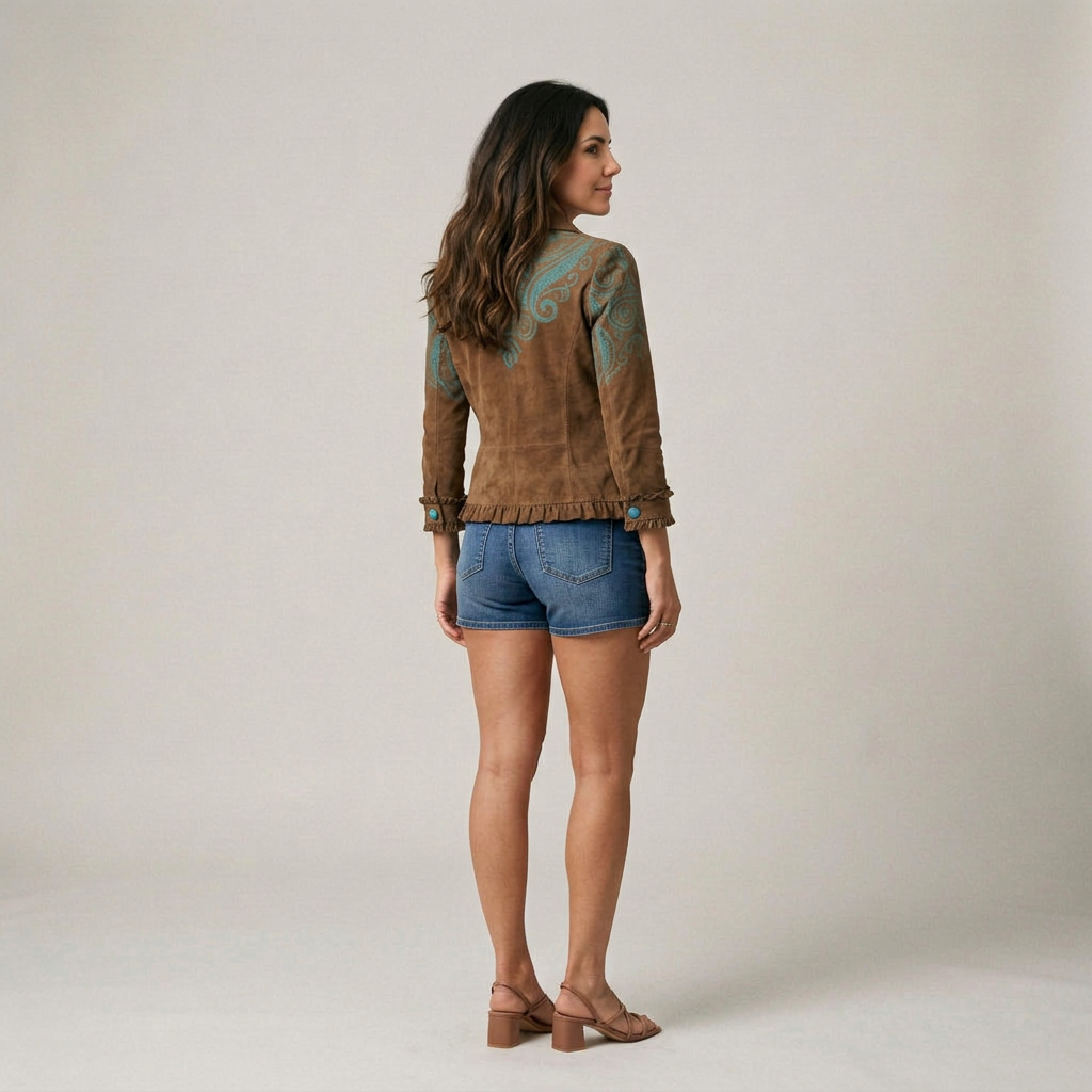ROCIO-Chaqueta Cachemira con Volantes