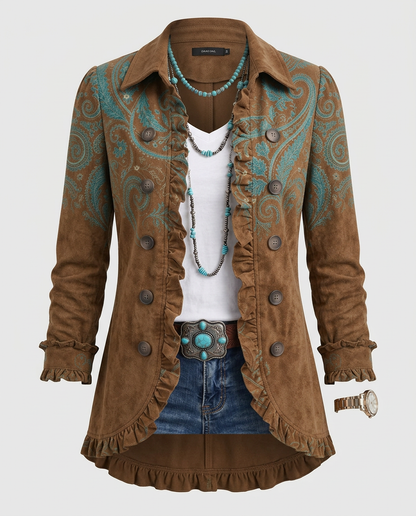 ROCIO-Chaqueta Cachemira con Volantes
