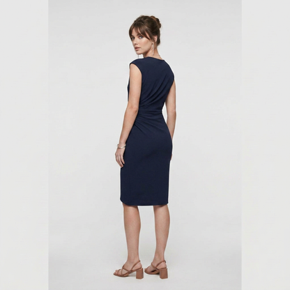 Ruca-Vestido Elegante Midi Drapeado