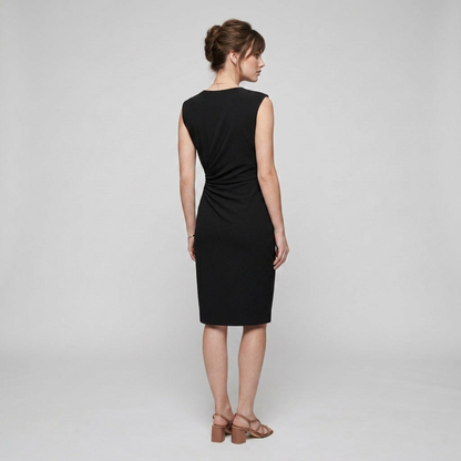 Ruca-Vestido Elegante Midi Drapeado