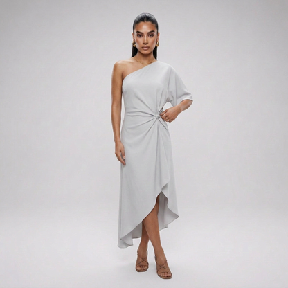 Camila- Vestido asimétrico elegante
