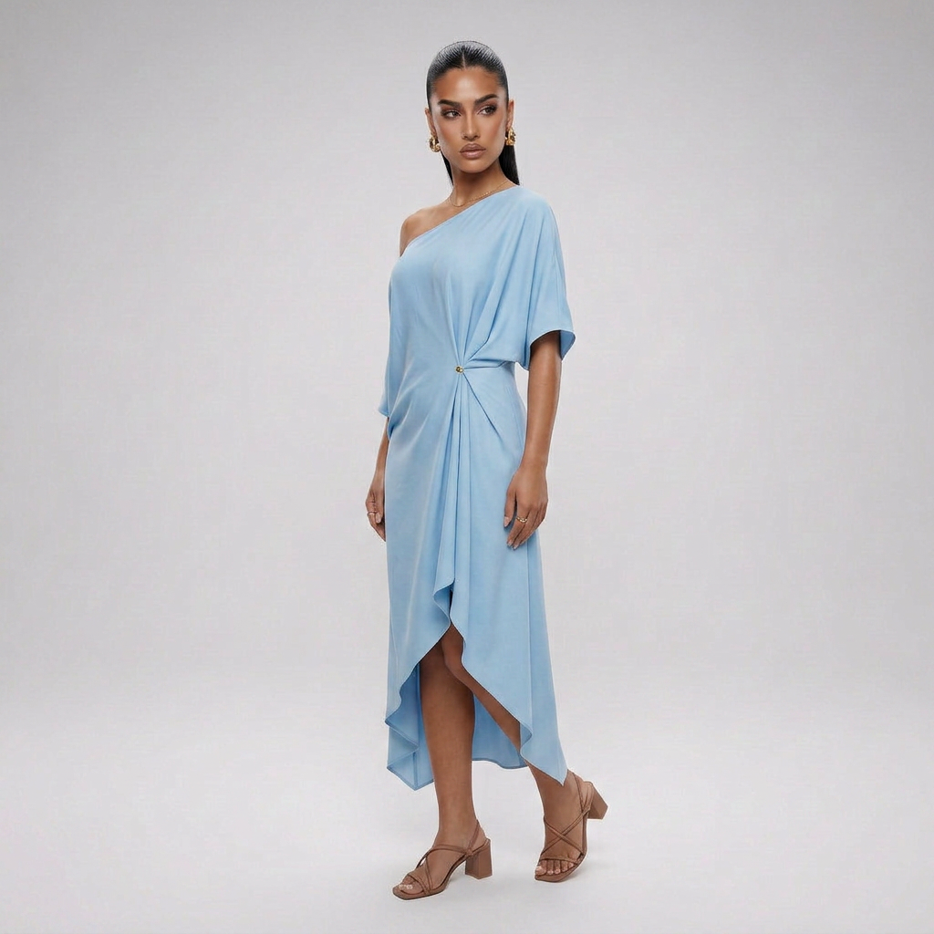 Camila- Vestido asimétrico elegante