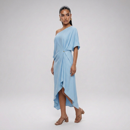Camila- Vestido asimétrico elegante