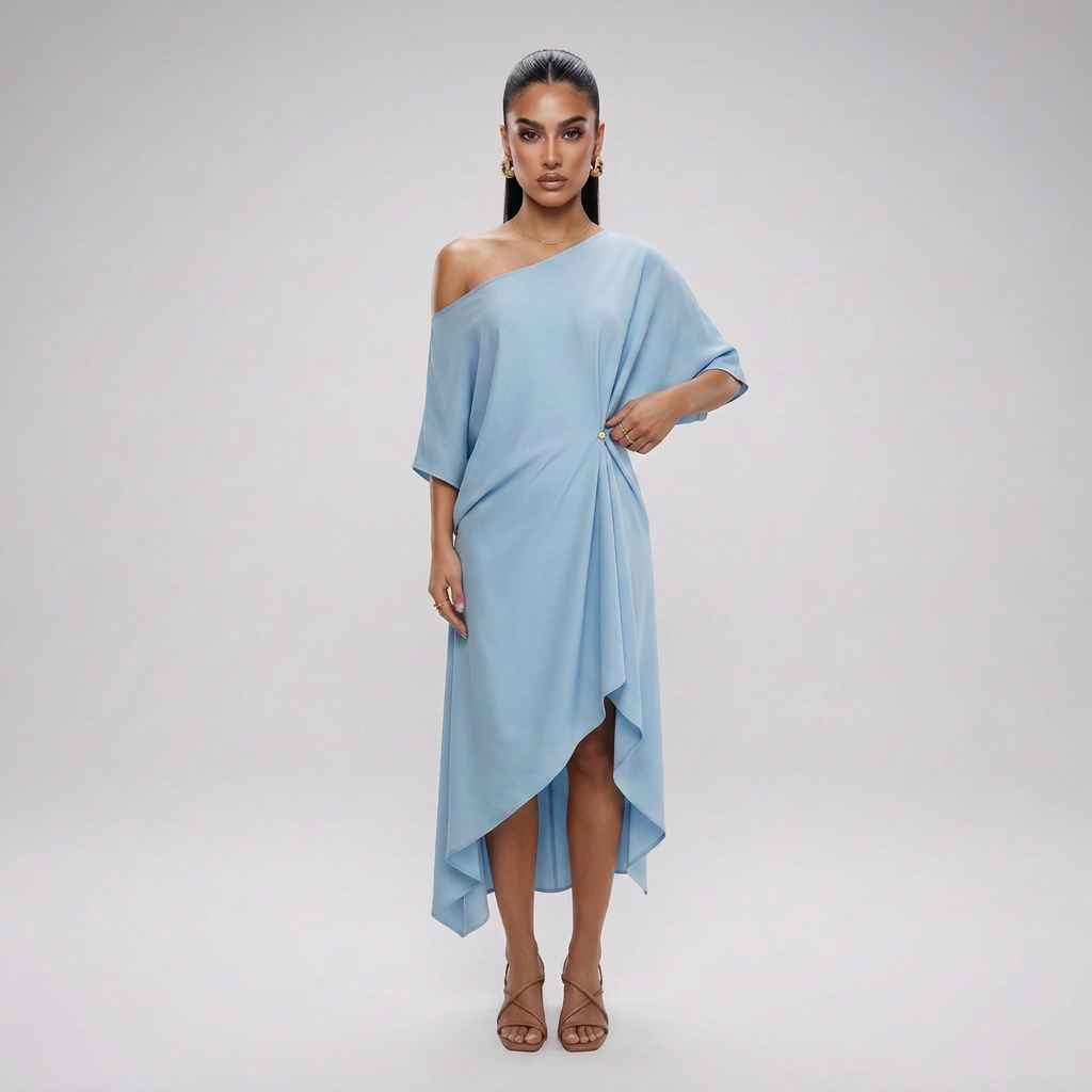 Camila- Vestido asimétrico elegante