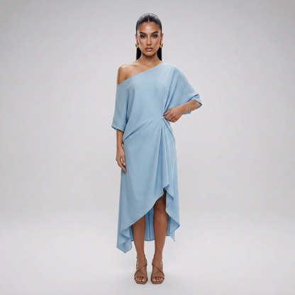 Camila- Vestido asimétrico elegante