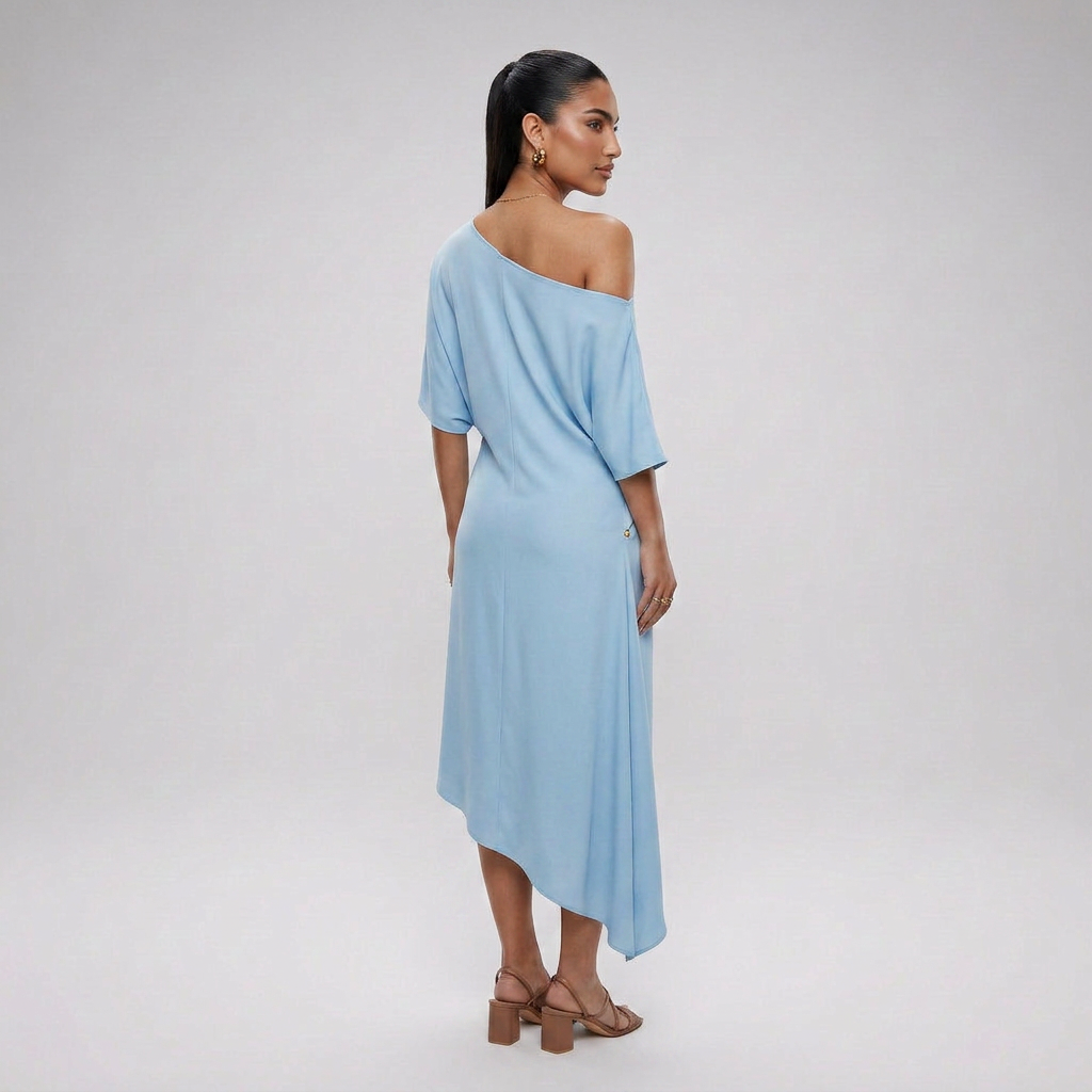 Camila- Vestido asimétrico elegante
