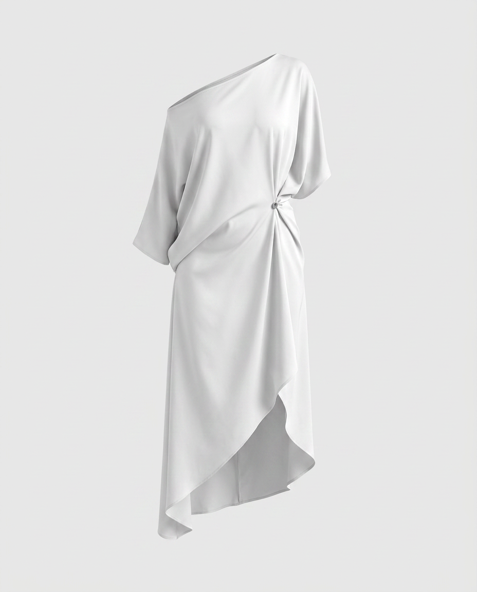 Camila- Vestido asimétrico elegante