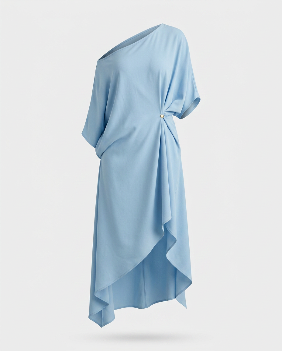 Camila- Vestido asimétrico elegante