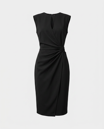 Ruca-Vestido Elegante Midi Drapeado