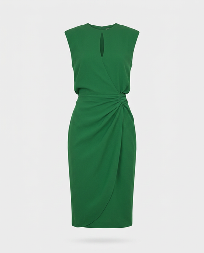 Ruca-Vestido Elegante Midi Drapeado