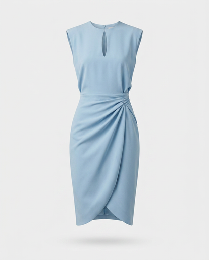 Ruca-Vestido Elegante Midi Drapeado